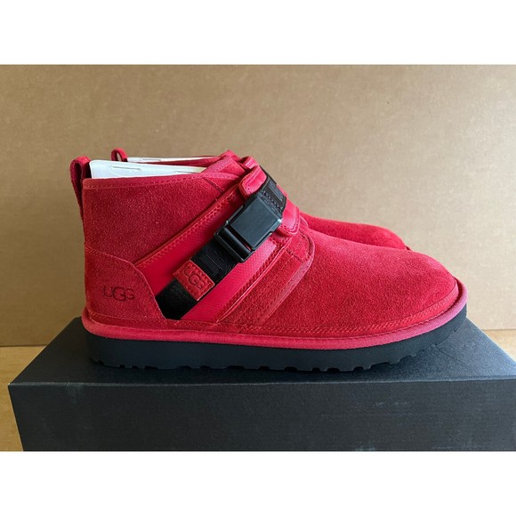 UGG Neumel Snapback Chukka Boots Mens Size 11 Red Black Ankle Sheepskin UGG Neumel Snapback Chukka Boots Mens Size 11 Red Black  main image 4